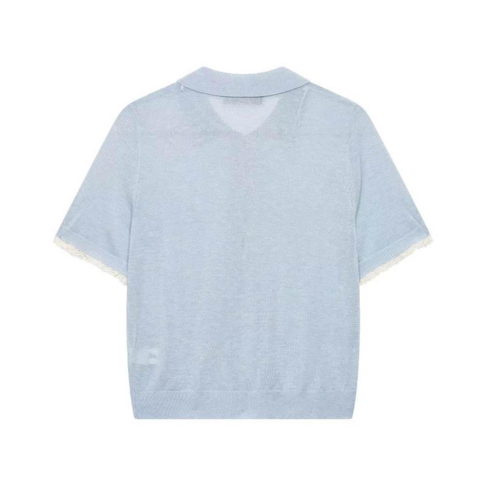 ZARA Feng Summer Casual Basic Solid Knit Top